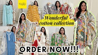 Premium Cotton Suits Unique Prints Cotton Suits in Varika Fashion shop online Cotton Jaipuri Suits [upl. by Errot618]