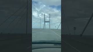 Crossing the Talmadge Memorial Bridge in Savannah GA bridge beversfamilyadventures2577 [upl. by Trip]