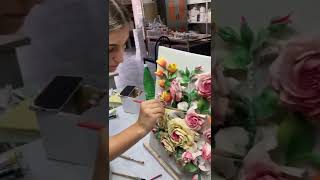 The process of decorating flowers at the Royal Factory of Capodimonte [upl. by Clarkin]