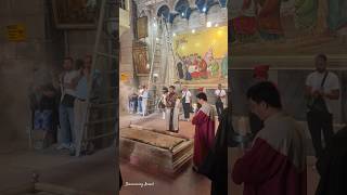 Christian ceremony of worship at the Church of the Holy Sepulchre Israel 2024 [upl. by Saberhagen159]