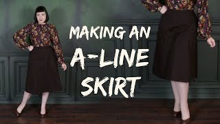 How to Make an ALine Skirt  Pattern Drafting amp Sewing [upl. by Alicia]