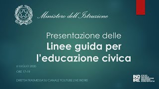 Presentazione delle Linee guida per leducazione civica [upl. by Aicele46]