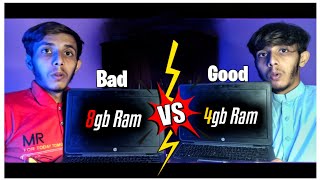 4gb ram VS 8gb ram laptop speed test  8Gb Vs 4gb Ram Test [upl. by Dominga]