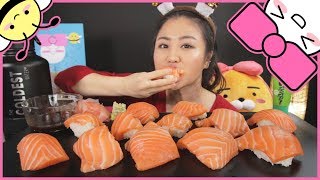 GIANT SALMON SUSHI l MUKBANG [upl. by Bound]