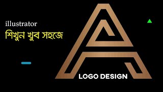 A Letters Logo Design in Adobe illustrator  Graphic design Tutorial [upl. by Ias]