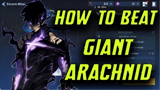 How to Beat GIANT ARACHNID IN SOLO LEVELING ARISE [upl. by Rebeka]