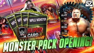 WWE SUPERCARD SEASON 4  MONSTER amp BEAST PACK OPENING CRAZY PULLS [upl. by Nilrem]