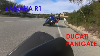 Yamaha R1 Chasing Ducati Panigale V4 SP2 [upl. by Ferde]