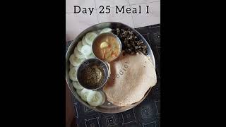 Day 25 Meal 1 DryNutsampSeeds ProtienpowderEgg mix Dosa BindiFrySambarChutneyamp Cucumberdiet food [upl. by Eilagam]