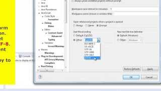 Eclipse IDE  UTF8 [upl. by Anialem419]