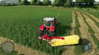 FS22  AGHALEE FARM REVISITED 35  MOWING PART 3 IN THE MF8S [upl. by Annaohj]