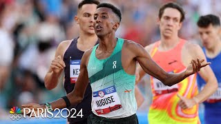 Yared Nuguse edges out Hobbs Kessler for 1500m semifinal win at Olympic Trials  NBC Sports [upl. by Arrac]