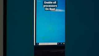 Enable all processors on boot in Windows SHORTS [upl. by Annaiek]