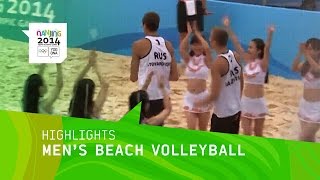 Mens Beach Volleyball Russia vs Norway  highlights  Nanjing 2014 Youth Olympic Games [upl. by Dieterich]