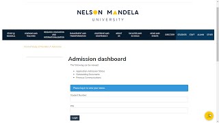 How to check Nelson Mandela University application status  NMU application status [upl. by Adnohs809]