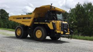 Komatsu HD325 8 off highway truck running footage [upl. by Angrist]