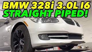 2011 BMW 328i 30L I6 Exhaust w STRAIGHT PIPE [upl. by Ariamo714]