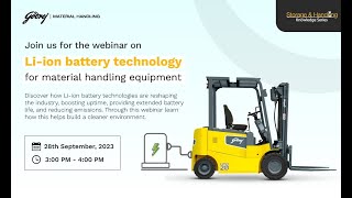 Liion battery technology for material handling equipment  Storage amp Handling Knowledge Series [upl. by Hathaway114]