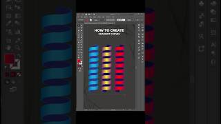 Gradient Carve effect design in adobe illustrator tutorial shortvideo shortsfeed graphicdeisgn [upl. by Bish]