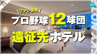 プロ野球12球団の遠征先ホテルを空撮映像でご紹介します。プロ野球ファン必見です！ [upl. by Eachern]