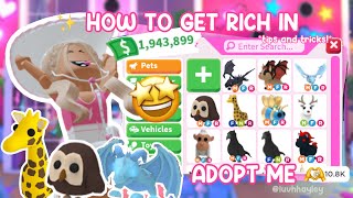 ✨ HOW TO GET RICH IN ADOPT ME 🫶 TIPS amp TRICKS WORKING 😱  Roblox Adopt Me [upl. by Iemaj]