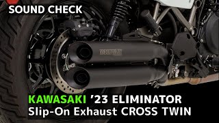 【SOUND CHECK】ELIMINATOR 23 SlipOn Exhaust CROSS TWIN BLACK [upl. by Stedt]