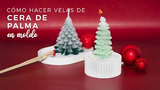 Te enseñamos a hacer Velas navideñas con una Cera Vegetal de Palma [upl. by Lagasse]