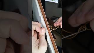 Leather Working Saddle Stitch Trick  use your thumb [upl. by Eedia]