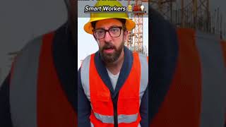 Smart workers 👷💯💡 workers construction work smart job viralvideo shorts [upl. by Marabel]