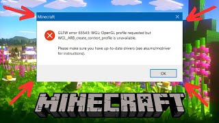 How To Fix GLFW Error 65543 Minecraft [upl. by Mcgaw]