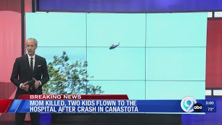 Mom killed two kids flown to the hospital after crash in Canastota [upl. by Iur]