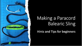 ET27 Paracord Balearic Shepherds Sling  Hints and Tips for Beginner Newbies Starting Off Weaving [upl. by Enogitna]