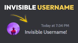 How To Make Username Invisible on Discord 2024 [upl. by Falito]