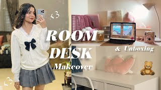 Unboxing amp room desk makeover unboxing supplies amp stationeries🧸💌 [upl. by Ezmeralda]