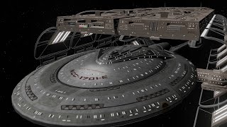 USS Enterprise  E leaves Drydock  A short Star Trek animation [upl. by Ydwor]