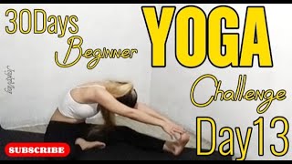 Day13  30Days Beginner Yoga Challenge fitness yoga exercise challenge [upl. by Baalbeer]