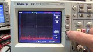 202 Basics of using FFT on a Tektronix TDS2000 oscilloscope [upl. by Nnairrek]