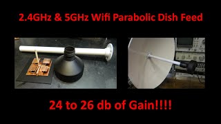 24GHz amp 5GHz Wifi Parabolic Dish Feed [upl. by Andrien640]