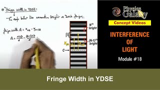 Class 12 Physics  Interference of Light  18 Fringe Width in YDSE  For JEE amp NEET [upl. by Brandy]