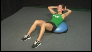 Bosu Ball Exercises  Bosu Ball Exercises Basic Crunches [upl. by Aicilav126]