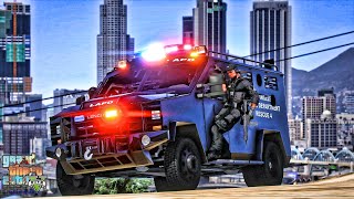 Playing GTA 5 As A POLICE OFFICER SWAT 7 LAPD GTA 5 Lspdfr Mod 4K [upl. by Picco]