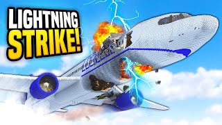 Plane CRASHES From LIGHTNING Strike  Teardown Mods Gameplay [upl. by Nomyad]