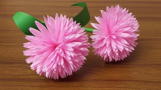 Easy and Beautiful Paper Flowers  Paper Craft  DIY Home Decor [upl. by Graeme401]