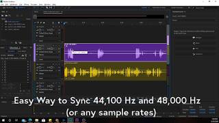 Syncing 48000 Hz and 44100 Hz Different Sample Rates Easily in Audition [upl. by Nodal738]