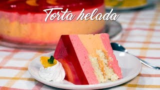 COMO PREPARAR TORTA HELADA CON BIZCOCHO Y FRUTA [upl. by Agon]