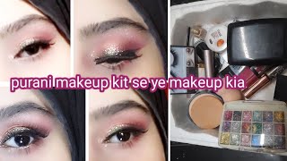 How To Create Festive Eye Makeup  Mere Purani makeup kit se Kiya  Makeup Tutorial makeup [upl. by Nelrsa]