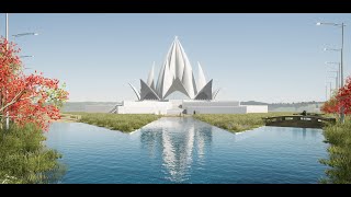 lotus temple 4k rendering twinmotion 20222 [upl. by Takakura767]