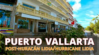 Daños Huracán Lidia Puerto Vallarta MalecónMuelle Playa Los Muertos Hurricane Lidia Damage in PV [upl. by Valentijn817]