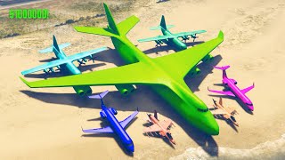 Plane Crash Challenge 1000000  with bodybuilder man gta5 [upl. by Monica]