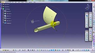 Surface in catia Part 9 Projection  Intersection  Parallel curve [upl. by Yukio]